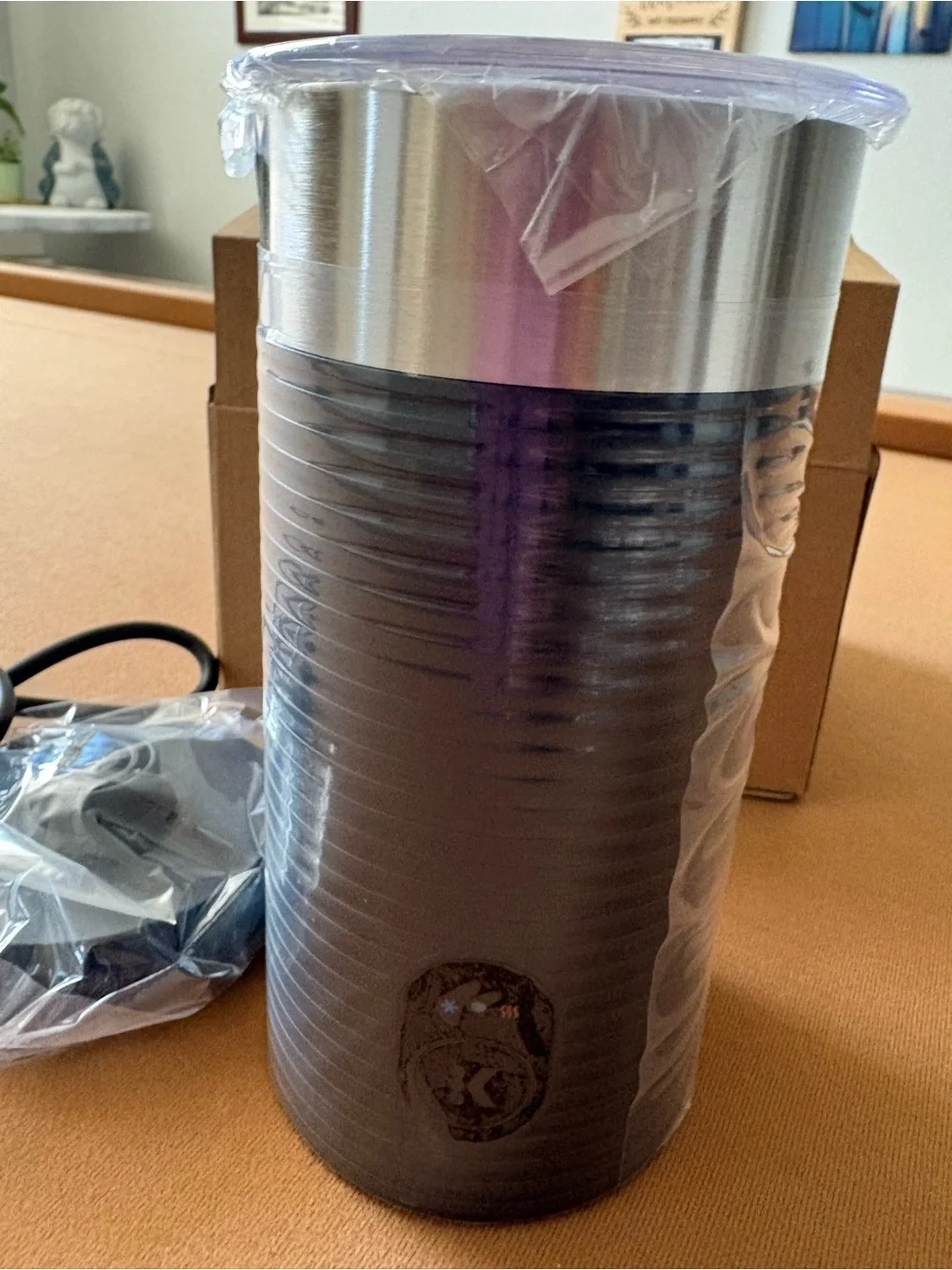Keurig Black and Silver Electric Milk Frother